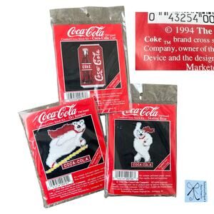Coca-Cola 1994 Counted Cross Stitch Kit 3-Count Bundle